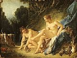 Francois Boucher Canvas Paintings - Diana Resting after her Bath
